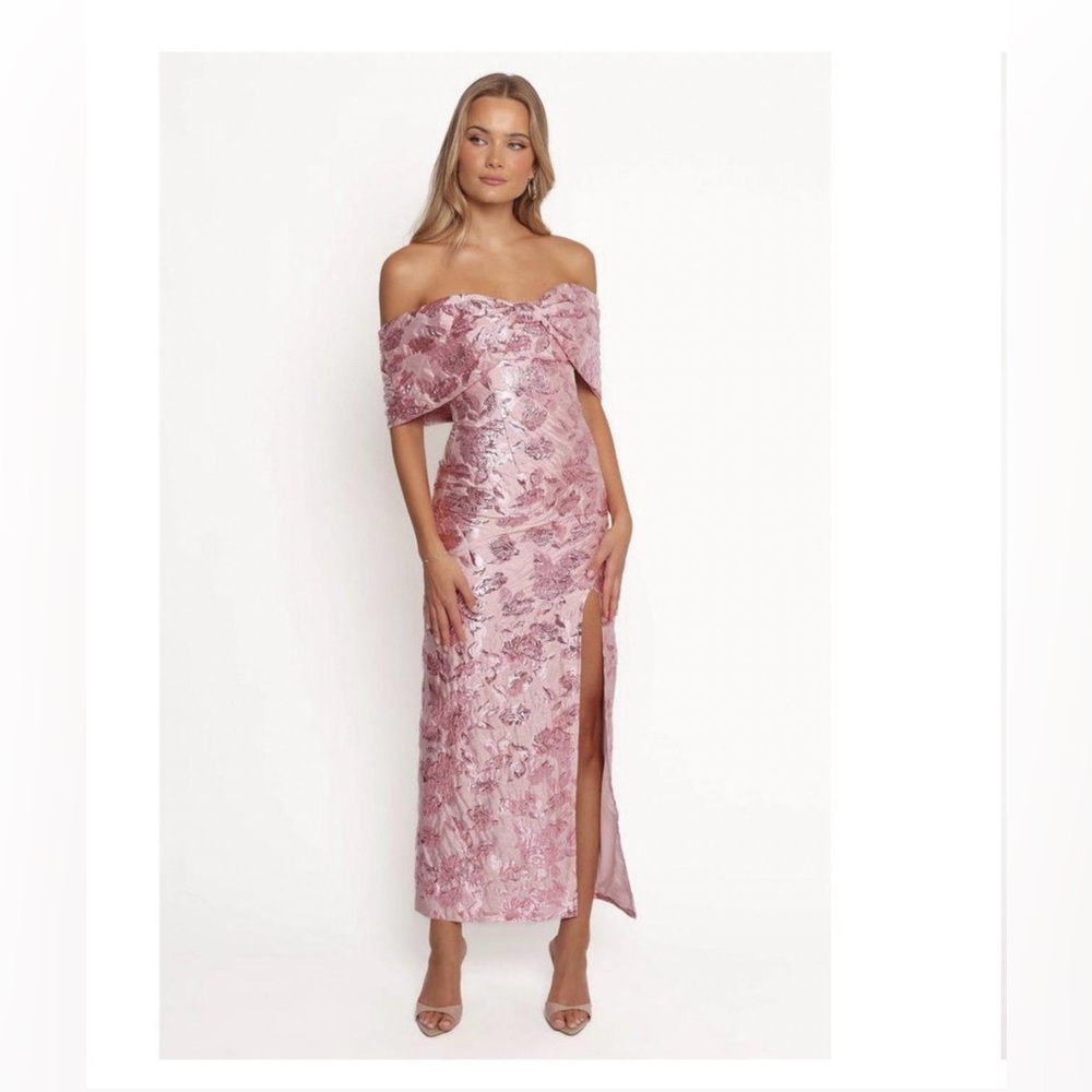 Petal & Pup Strapless Pink Floral Dress